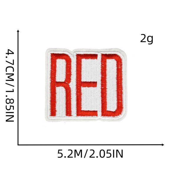 Wholesale Polyester English Letter Cloth Stickers Heart Patch Fashion DIY Accessory for Hat Boutique Gift