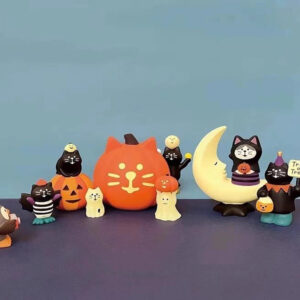 Wholesale Halloween Cat Miniature Resin Scene Ornament Decorative Accent Gift Blind Box