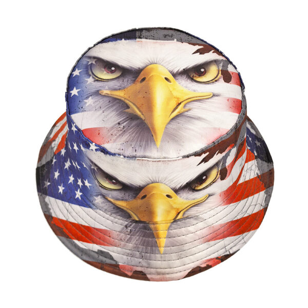 oly-e52ea660912258b12d9fdb1e83e1085c Wholesale Stylish Double Sided Digital Print Fisherman Hat Eagle Flag Pattern Sunscreen Outdoor Casual Boutique Resale