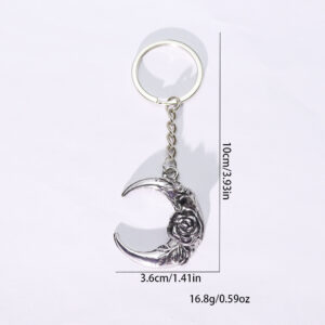 Moon flower keychain