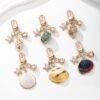 Wholesale Natural Shell Asymmetric Keychain Pendant Trendy Fashion Accessory