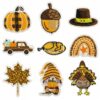 oly-e55c060693e3f7b9e32dad40af082043 Wholesale Autumn Turkey Embroidered Patch Iron-On Applique for DIY Party Decor and Accessories