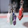 oly-e56a98b62067de988b7294179720bdcd Wholesale Hexagon Amethyst Crystal Keychain Fashion Accessory for Daily Use