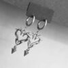 oly-e56fd5fa61af129f4414281812f33d62 Wholesale Gothic Y2K Flame Spike 304 Stainless Steel Earrings Punk Rock Fashion Jewelry