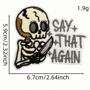 Cartoon skull cloth sticker 16 #