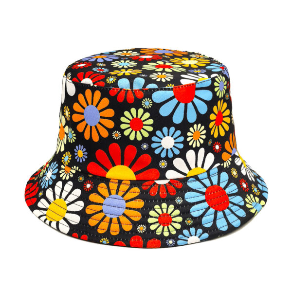 Wholesale Floral Printed Bucket Hat Sun Protection Fashion Accessory