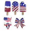 Wholesale Sequined Bow American Flag Iron on Patch for Coat Boutique Resale