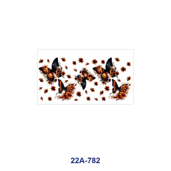 oly-e5d0a1df582a4a5e4bad55fa414352eb Wholesale 5pcs Deep Toned Watercolor Butterfly Sunflower Red Rose Dahlia Lilac Daisy Mixed Floral Decor Prints 16oz Cup UV DTF Wraps