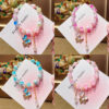 Wholesale Purple Floral Butterfly Bracelet Handmade Glass Bead Girls Travel Souvenir Boutique Resale