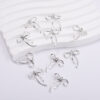 Wholesale Chic Bow Pendant Alloy Baking Paint DIY Jewelry Accessory for Necklace Keychain Craft