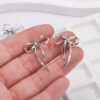 Wholesale Chic Bow Pendant Alloy Baking Paint DIY Jewelry Accessory for Necklace Keychain Craft