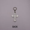 Wholesale Silver Alloy Cross Keychain Pendant Vintage Vine Design Jewelry Accessory