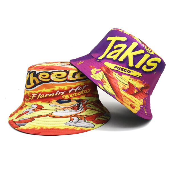 Wholesale Food Print Double Sided Fisherman Hat Fashion Accessory for Gift Resale