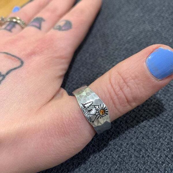 Wholesale Alloy Ring Retro Sunset Valley Design Boutique Resale Wedding Gift