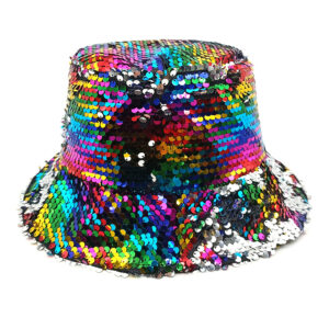 Wholesale Colorful Sequined Reversible Fisherman Sun Hat for Women