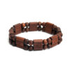 oly-e639ecd0b88cc05037b14f5a1995ea8e Wholesale Wood OM Bead Bracelet for Yoga Meditation Unisex Jewelry Accessory