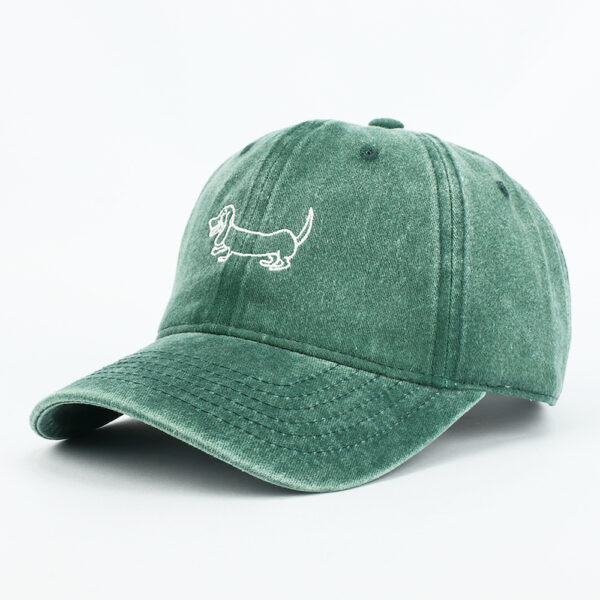 Wholesale Cartoon Dog Embroidery Retro Washed Baseball Cap Adjustable Fashion Accessory