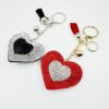 oly-e6407786af33d8dac1747b94ad2c994b Wholesale Two Color Heart Rhinestone Tassel Keychain Zinc Alloy Car Key Bag Charm