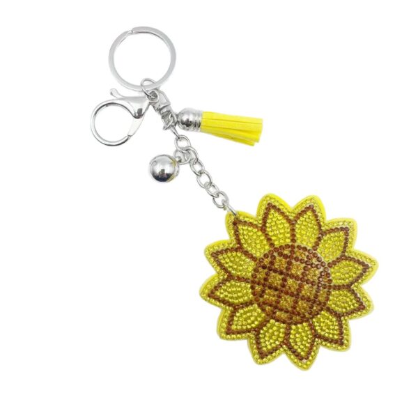 Wholesale Sunflower Rhinestone Keychain Bag Charm Fashion Accessory