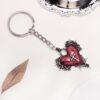 oly-e6581db57ac7c2816b70892348d29bc7 Wholesale Gothic Red Heart Thorn Keychain Pendant for Bag, Car Key Decorative Accessory