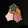 oly-e685bc5cfc452a25cedcba14f26fff56 Wholesale Polyester Embroidered Patch Pink Snowflake Moon Letter JK Style Fashion Accessory