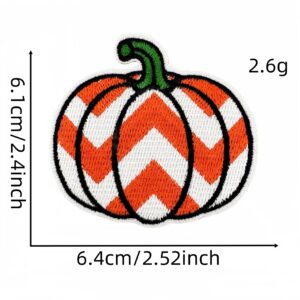 Colorful plaid pumpkin cloth stickers 10#