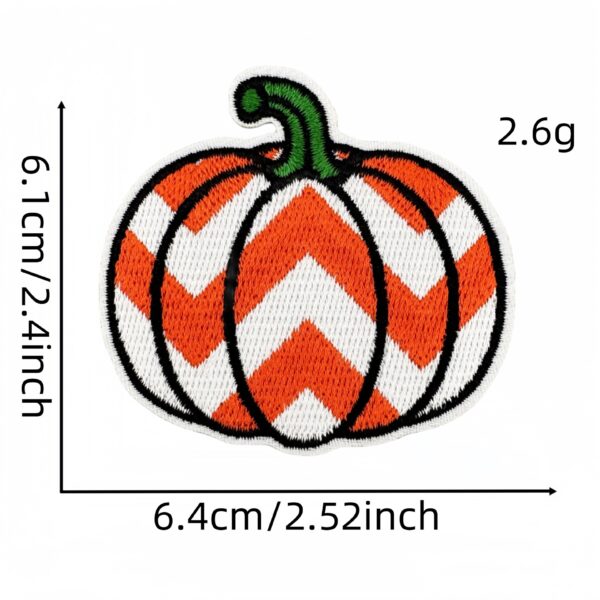 oly-e6a1286a3bc52c5eaace380e7d43be2d Wholesale Colorful Plaid Pumpkin Embroidered Patch Decorative Accent for DIY Craft and Gift