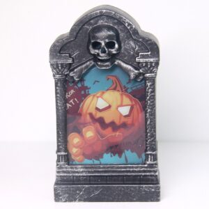 Tombstone lamp - pumpkin style