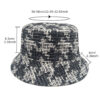 Wholesale Chic Houndstooth Print Bucket Hat Women's Sun Protection Fashion Accessory