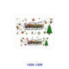 Wholesale 2/4/8pcs Graffiti Letter Christmas Winter Print Mini Cup Keychain Sticker