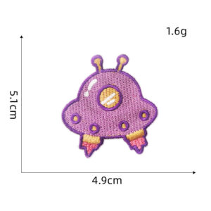 UFO embroidery stickers-13#* Hot Melt Adhesive cloth stickers