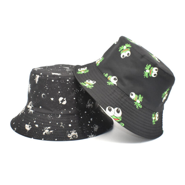 Wholesale Trendy Frog Print Bucket Hat Sunscreen Summer Outdoor Travel Fashion Accessory