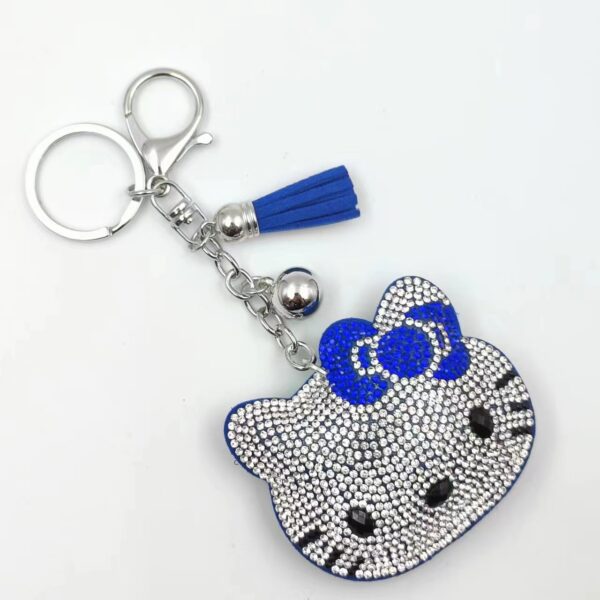 Wholesale Korean Velvet Cat Bag Charm with Tassels and Two Tone Rhinestones Wedding Gift for Women