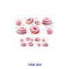 Wholesale 2/4/8pcs Gourmet Pastry Dessert Print Mini Cup Keychain Sticker