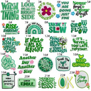 Cartoon english cloth patch set 23 pieces