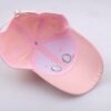 Wholesale Pink Breathable Baseball Cap with Cute Embroidery for Women Casual Everyday Cap