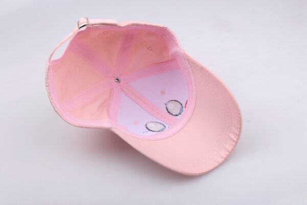 Wholesale Pink Breathable Baseball Cap with Cute Embroidery for Women Casual Everyday Cap
