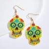 Wholesale Cartoon Skull Acrylic Earrings Punk Fashion Accessory Gift Boutique Resale