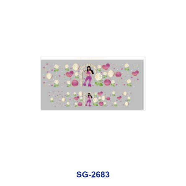 Wholesale 8pcs Cute Cartoon Floral Heart Print 3oz Cup Stickers Wrap OLY Exclusive