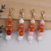 Wholesale Cute Silicone Bear Keychain Bag Charm Handmade Decorative Accessory