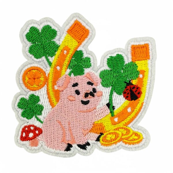 Wholesale Cartoon Holiday Pig Embroidered Patch Trendy DIY Accessory for Clothing & Bag Decoration