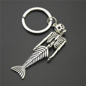 Wholesale Mermaid Skull Halloween Keychain Pendant, Fashion Accessory Gift for Resale