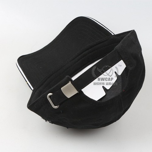 Wholesale Adjustable Black Cotton Baseball Cap with Embroidery Everyday Fashion Accessory