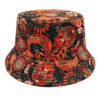 Wholesale Chic Graffiti Floral Double Sided Bucket Hat Unisex Sun Protection