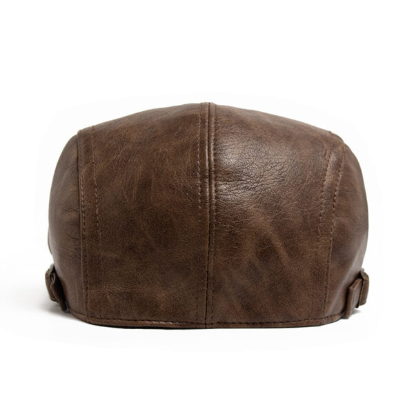 Wholesale Retro British Men's PU Leather Beret Newsboy Cap Warm Winter Thermal Fashion Accessory Boutique Resale
