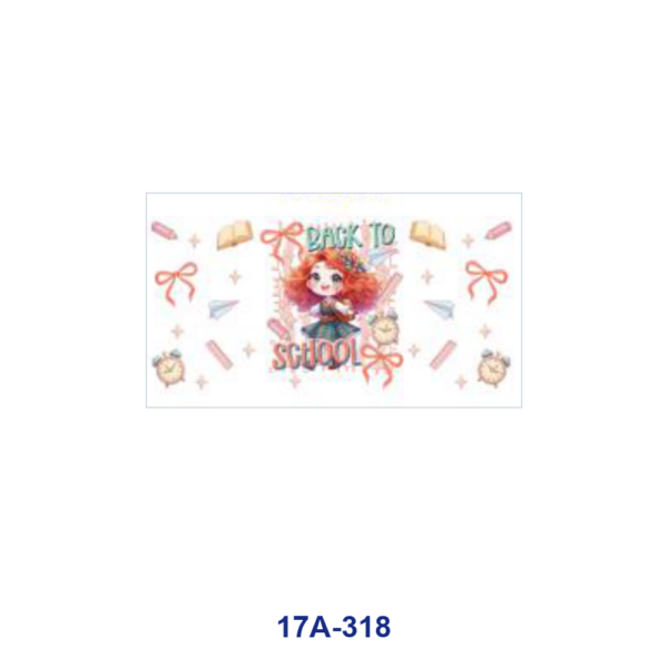 oly-e785b86bd97a46b224b13bb6d6f210dd Wholesale 5pcs Back To School BOW Theme Cartoon Schoolgirl Character Book Pencil Alarm Clock Mixed Decor Prints 16oz Cup UV DTF Wraps OLY Exclusive