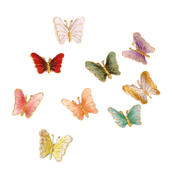oly-e789faa2423d6b791cb5a4f9c5cbd413 Wholesale Multicolor Embroidered Butterfly Patch Iron-On Decorative Applique for Hats