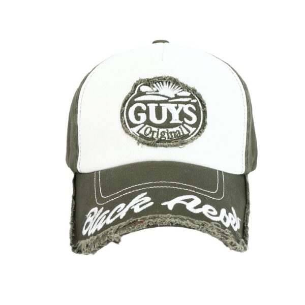 Wholesale Retro Embroidered Letter Cotton Baseball Cap, Adjustable All Black Unisex Hat Gift