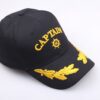 oly-e7a5bde92919e3f83286214641dfd0be Wholesale 3D Embroidered Black Captain Hat Chic Sailor Style for Everyday or Party