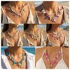 oly-e7b570d77e23f1ab2dfd2765ec9f0b85 Wholesale Beach Theme Shell Starfish Seahorse Pendant Necklace Bracelet Anklet Set Fashion Accessory Gift